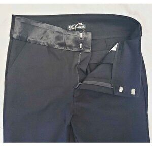 Zara Satin Waistband Black Cropped Pants